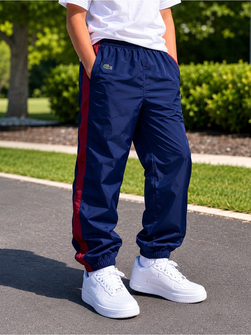 Lacoste Boys Navy Jogger Track Pants Size 14